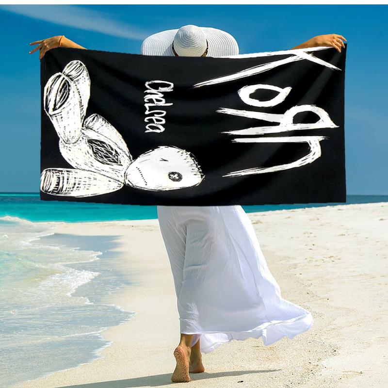 Personalized customized proof beach towel with Korn rock band pattern - soft, absorbent,quick-drying,perfect swimming,camping&bathing
