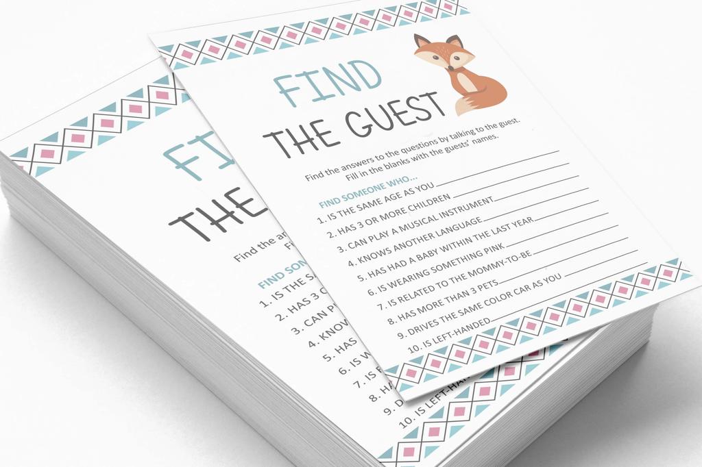 Inkdotpot 50 Baby Alphabet ABC Игра Джунгли Животные Игра Baby Shower Party