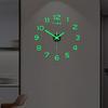 Nordic Style Wall Clock with Lasers Engraving 3D Digital Display Silent Sweep Movement Easy Installation Number Clock Room Decor