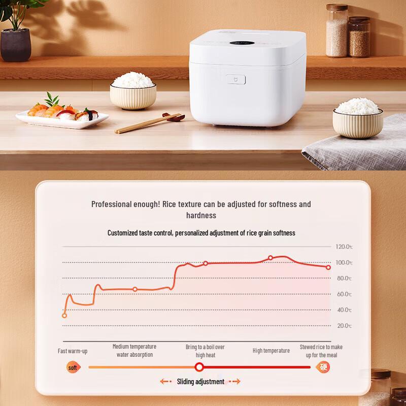 Умная рисоварка Xiaomi с микро-давлением IH, китайская вилка (адаптер в комплекте)