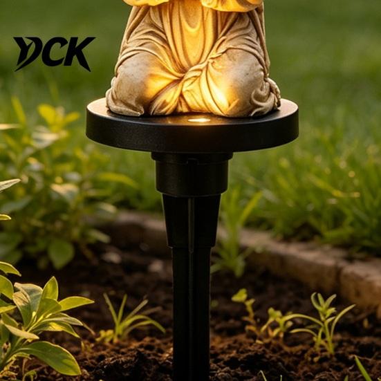 Outdoor Decorative Statues Solar Prayer Statue Garden Stake Light, Waterproof Resin Human Figure Sculpture for Patio Backyard Figures Lawn Pathway