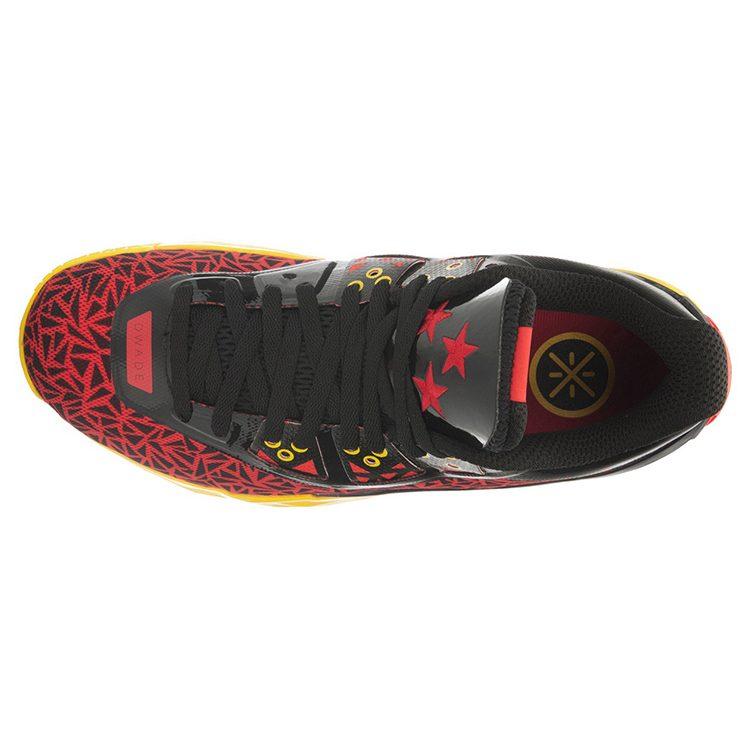 Баскетбольные кроссовки Li Ning WOW 4 Унисекс Средняя высота Красный/Черный/Желтый ABAL037-21