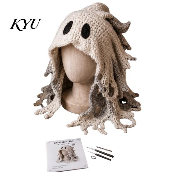 Learn to Crochet Kit Animal Hood Hat Kit, DIY Earflap for Beginners Cute Craft Beginners, Handmade Winter Headwear Gift Enthusiasts