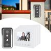 7in TFT 2?Wire Systerm Visual Doorbell Intercom System Night Vision Door Phone with 4 Displays