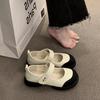 Туфли Мэри Джейн Модные и удобные женские летние сандалии Туфли на толстой подошве Женские туфли на липучках Мягкие однотонные туфли