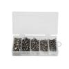 210Pcs/lot 8 Shape Fishing Swivels Bearing Solid Rings Rolling Metal Fishing Connector