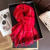 Designer Plaid Knitted Cahmere Scarf Women Shawls And Wraps Female Pashmina Bufanda Lady Thick Warm Winter Blanket Stoles New