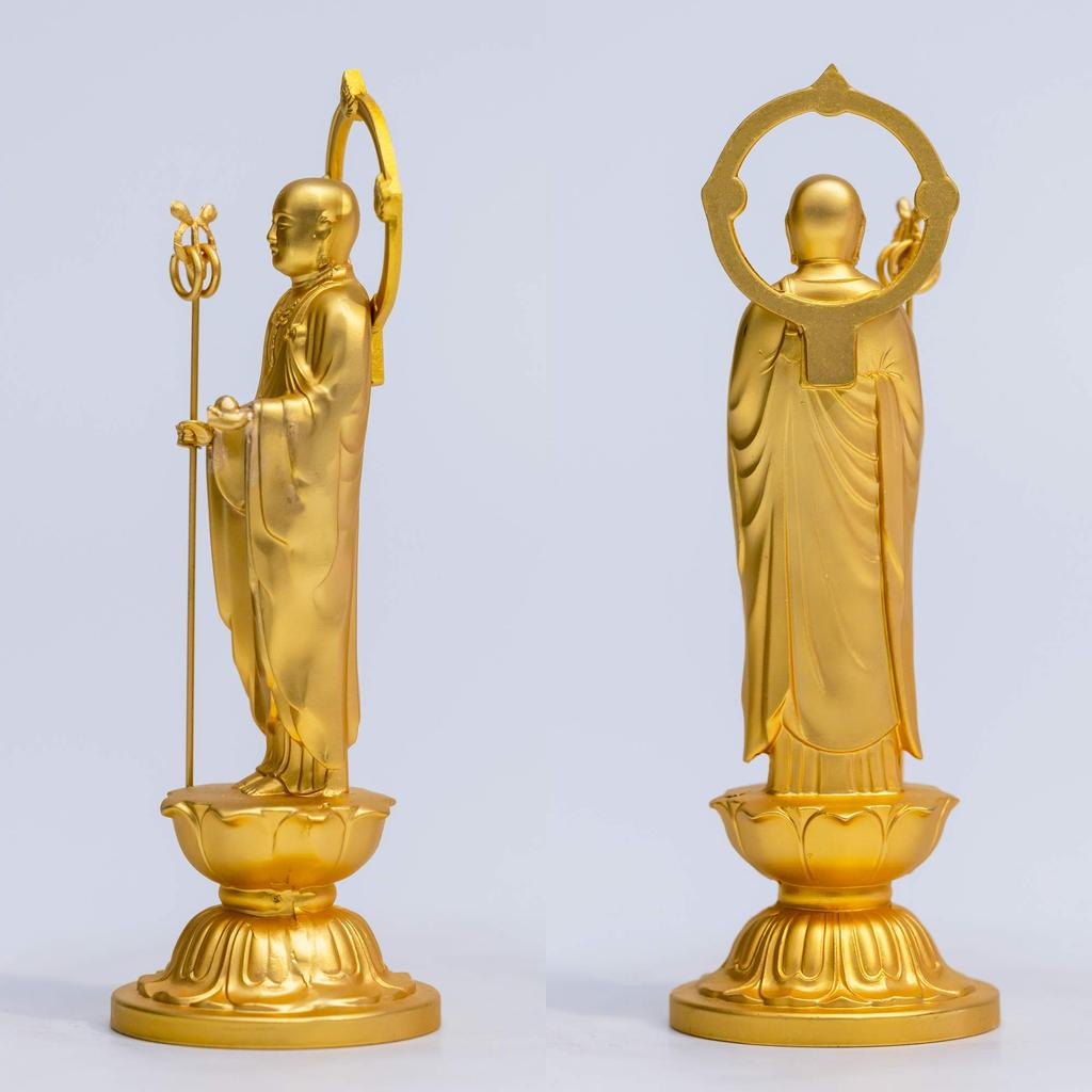 Buddha Statue Jizo Bodhisattva Buddhist Hideun Makita Original Model for Safe Childbirth and Guardian Deity for Raising Takaoka Copperware Bosatsu