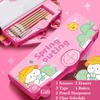 Kawaii Pencil Cases Multifunction Cute Pen Box Back To School Office Supplies For Girl Japanese Korean Storage Bag Stationery