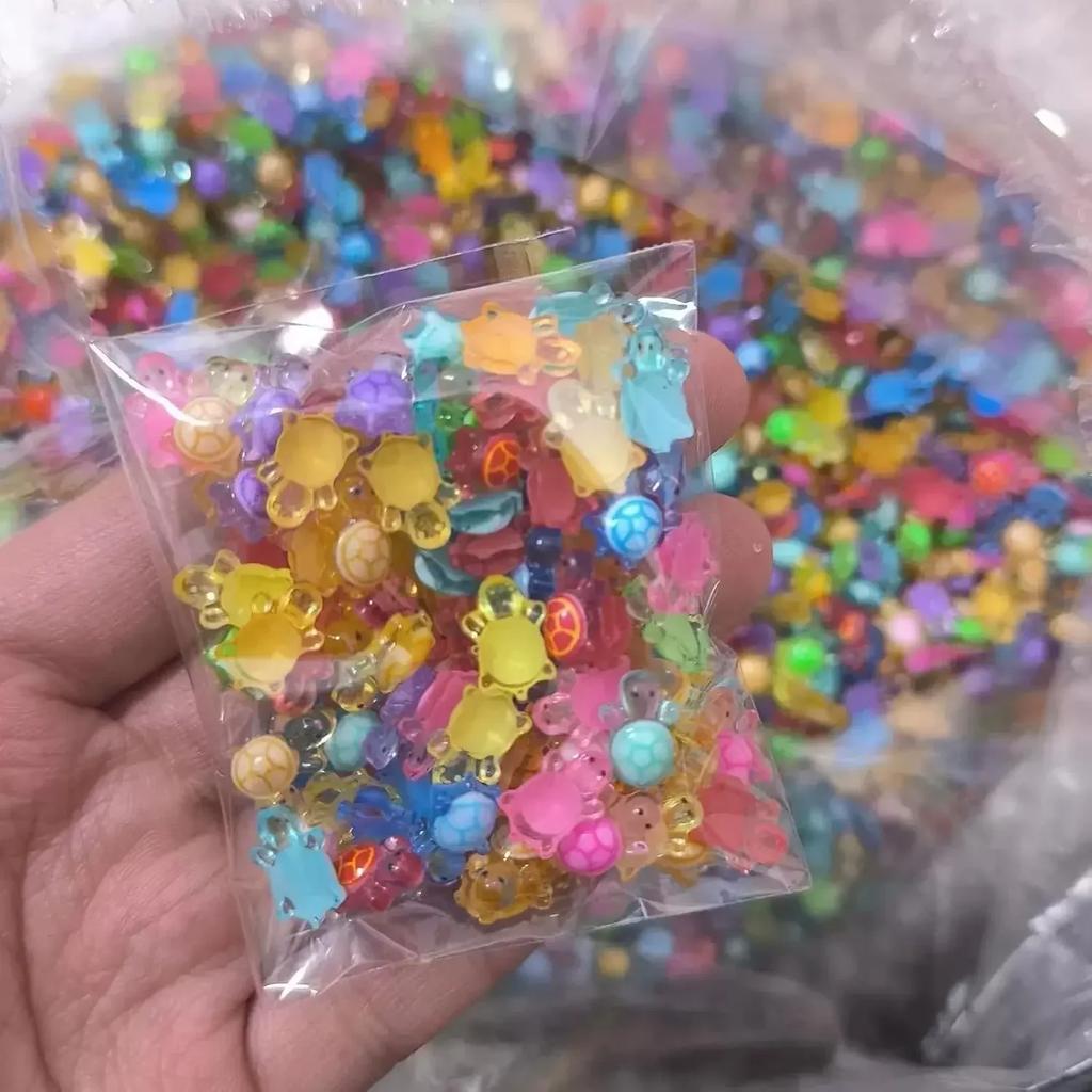 10/50/100 шт. Милые мини-светящиеся украшения в виде черепашек, светящиеся в темноте, мини-черепашки, микро-ландшафт, детские игрушки, украшение для дома, подарок