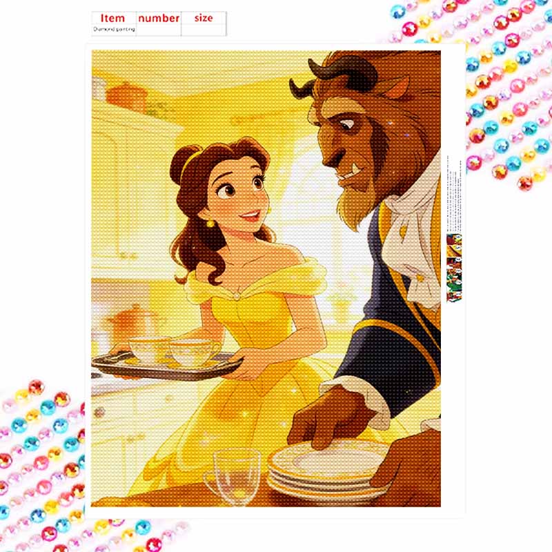 Disney Красавица и Чудовище Алмазная Живопись Арт-Набор Ручная Работа DIY 5D Домашний Декор Подарок