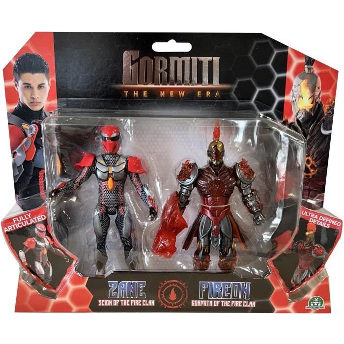 Coffret figurines - GORMITI - Scion et Gormiti associé Feu - Zane et Fireon - 15 cm - À partir de 4 ans - GRV192