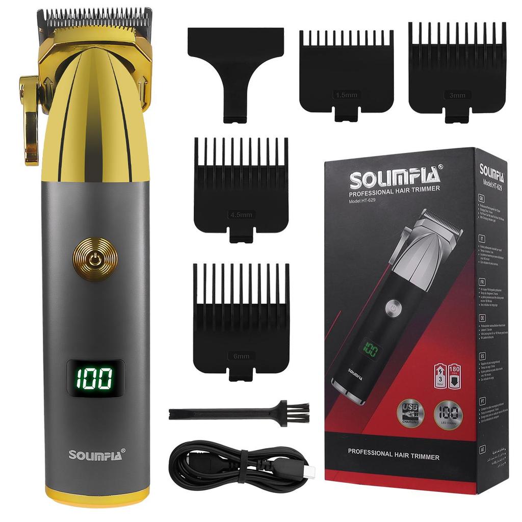 SOLIMPIA Hair Clippers For Mens Rechargeable Hair Trimmer Professional Beard Trimmer Cordless