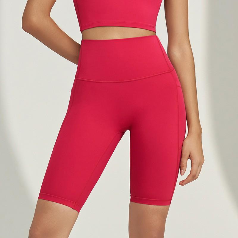 High-Waisted Seamless Yoga Shorts Women Quick-Dry Compression Leggings Running Cycling Gym Workouts