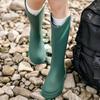 Женские модные взрослые флисовые высокие резиновые сапоги