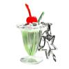 3D Simulation Cherry Cream Cup Anti-lost Phone Strap Ice Cream Key Chain  Bag Decorations