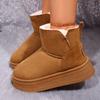 Модные женские ботинки Дизайнерские повседневные туфли на плоской подошве Женские 2025 Новые Ретро Плюшевые Толстые Теплые Снежные Ботинки Зимние Роскошный Бренд Женские Ботильоны