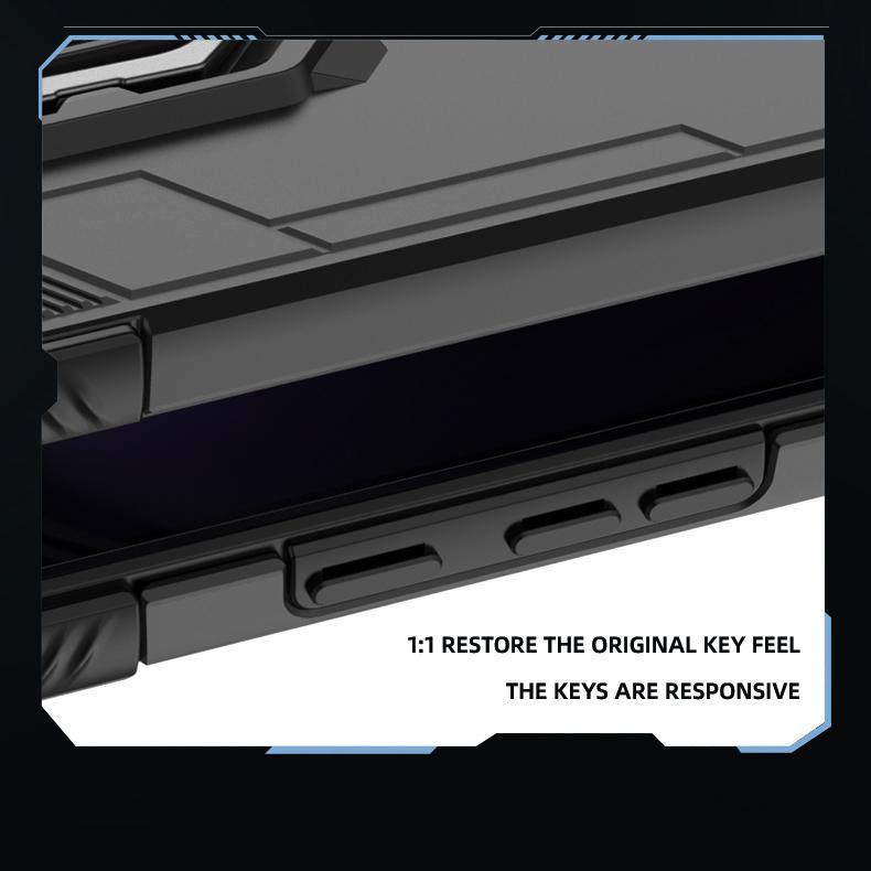 KEYSION Shockproof Armor Case for Xiaomi POCO X7 Pro Soft Silicone+PC Upright Metal Ring Stand Phone Back Cover for Redmi Turbo4