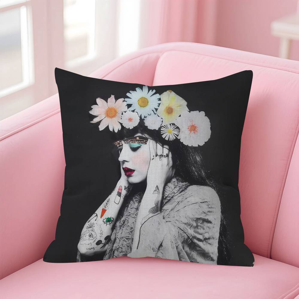 Singer MMon Laferte Music  Cushion Cover Car Throw Pillow Case For Sofa Car Christmas Gift 40x40cm 45x45cm