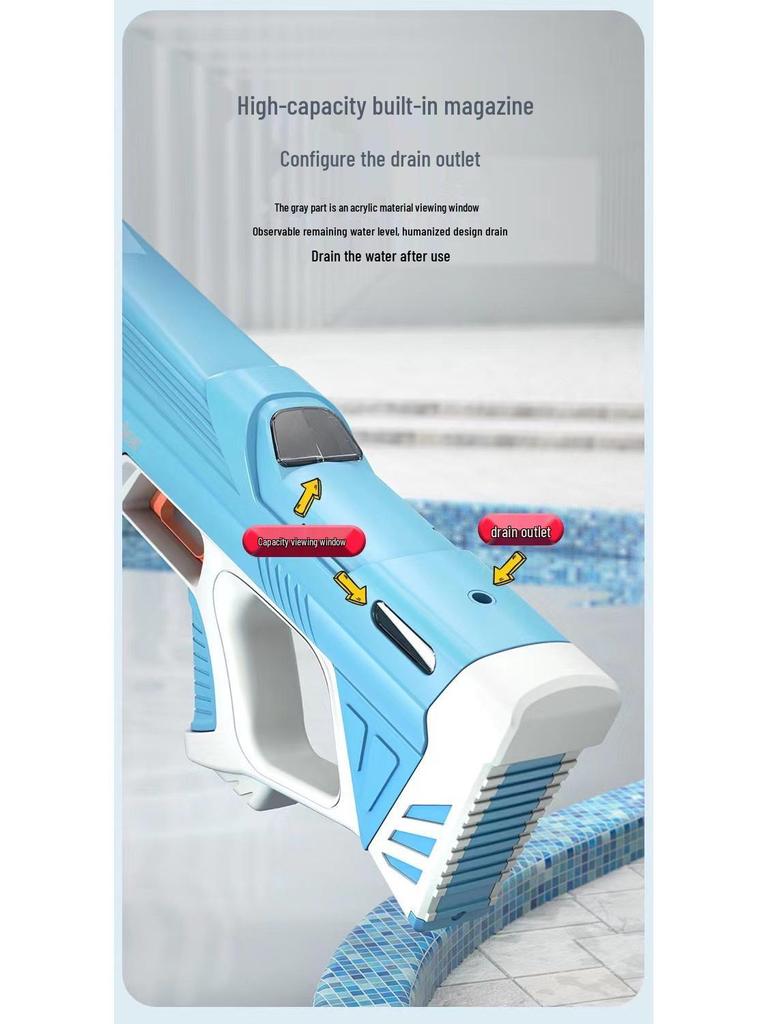 Cross-Border Large Capacity Automatic Water Absorption Electric Water Gun with Strong Battery Life