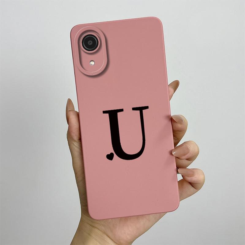 For Samsung A03 Core Case Galaxy A03 Core Cover SM-A032F SM-A032F SM-A032 Luxury Letters Square Phone Case Shockproof Back Cover