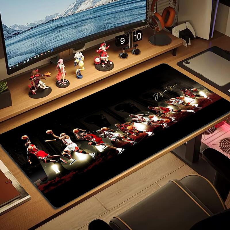 Basketball Match Color Mouse Pad Large Gaming Table Cushion Non-slip Laptop Tablet Big Mousepad XXL Mat Mini PC Playmat With Lock edge