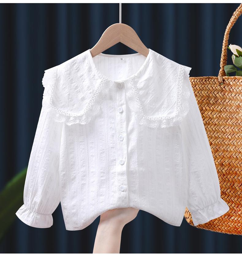 2023 Весенняя розовая рубашка с длинным рукавом в корейском стиле для девочек и младенцев