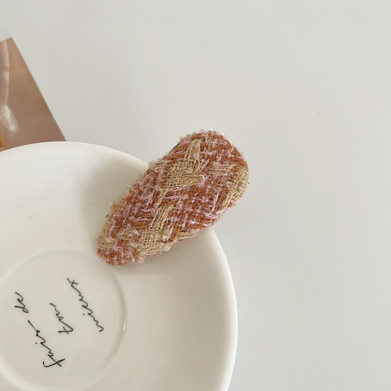 Заколки для волос, шерстяные длинные ретро-заколки в форме Bb, заколка с боковой заколкой, челка