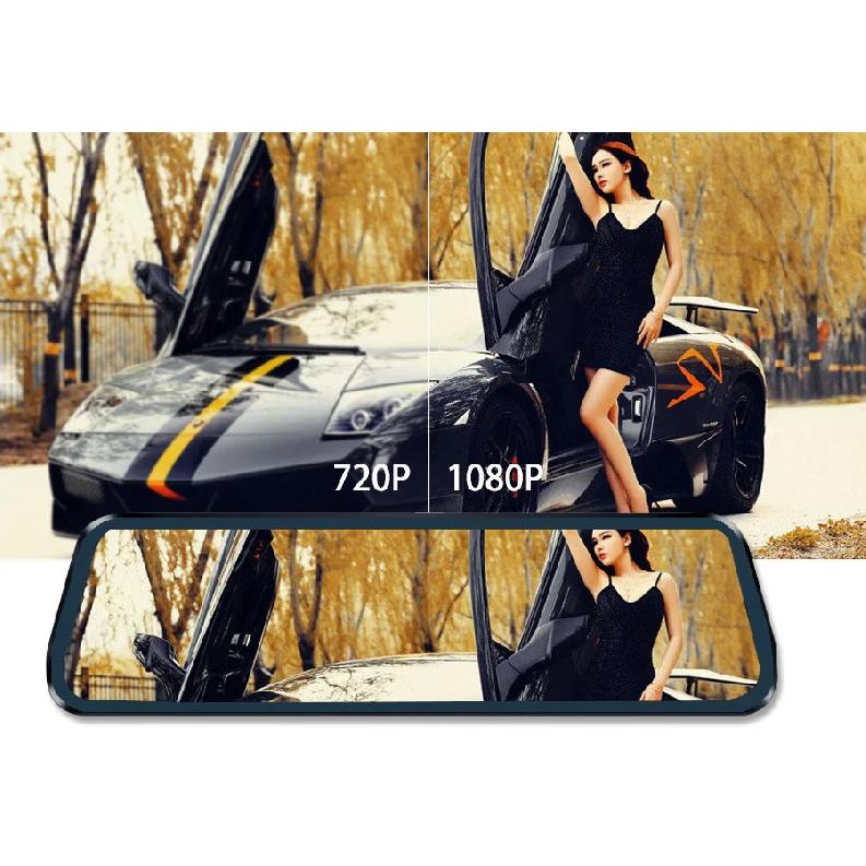 Mirror Camera for Car Touch Screen  Video Recorder Rearview mirror Dash Cam Front and Rear Camera Mirror DVR Black Box