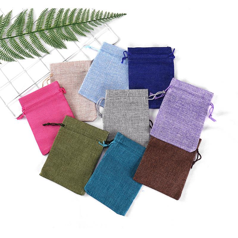 10 шт. 10X14 см джутовый подарочный мешочек ручной работы натуральный мешочек хлопок лен подарочная упаковочная сумка мешочек для хранения ювелирных изделий