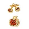 5 шт. цветной циркон вишня/гранат кулон фруктовый шарм для ожерелья ювелирные аксессуары для любителей моды