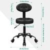 BFTOU черный круглый табурет со СПА-высотой, вращающееся кресло на роликах с колесиками, спинка, магазин, массаж, регулируемый, табурет,