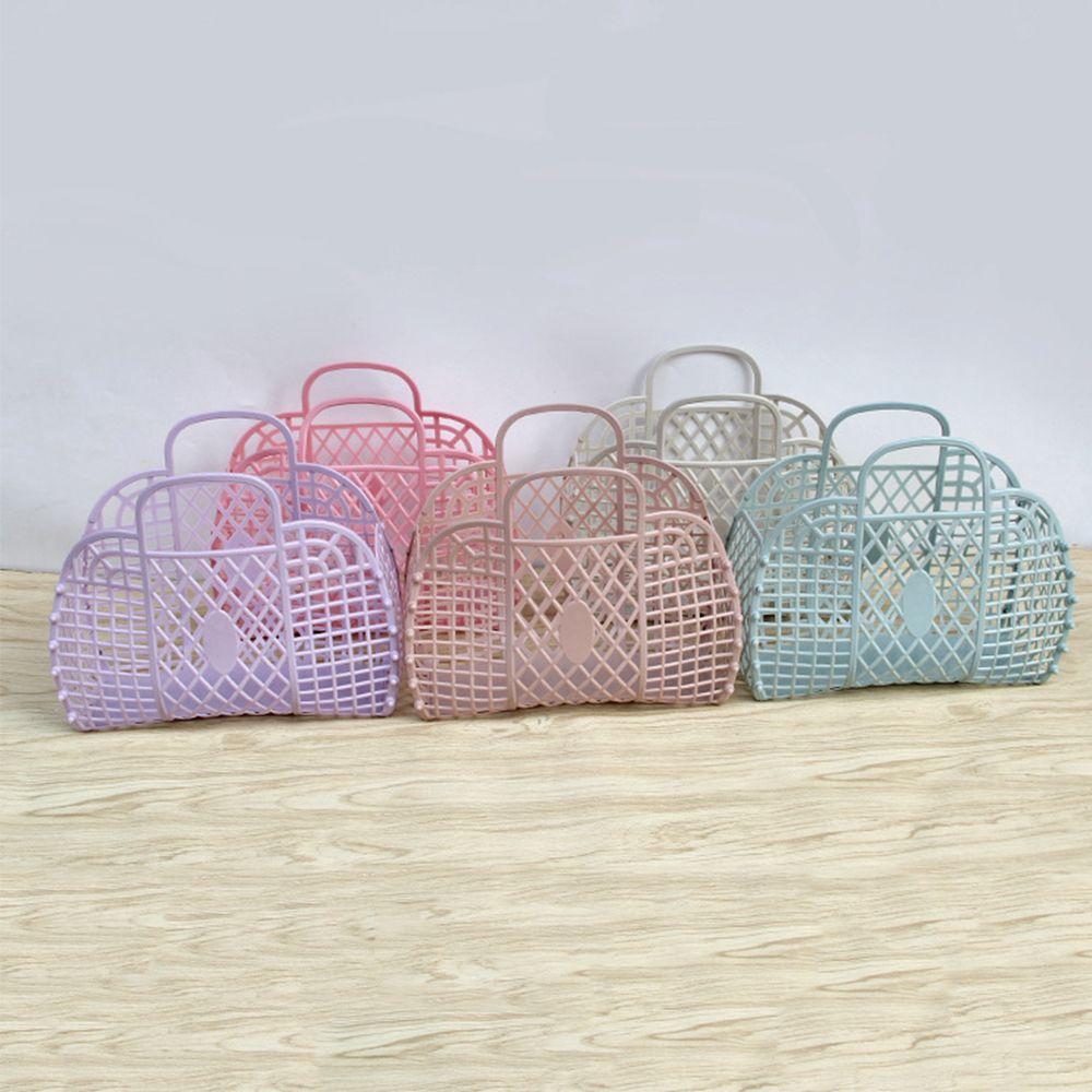 Portable Summer Handbag Home Organizer Washing Storage Basket Women Bath Basket Laundry Basket