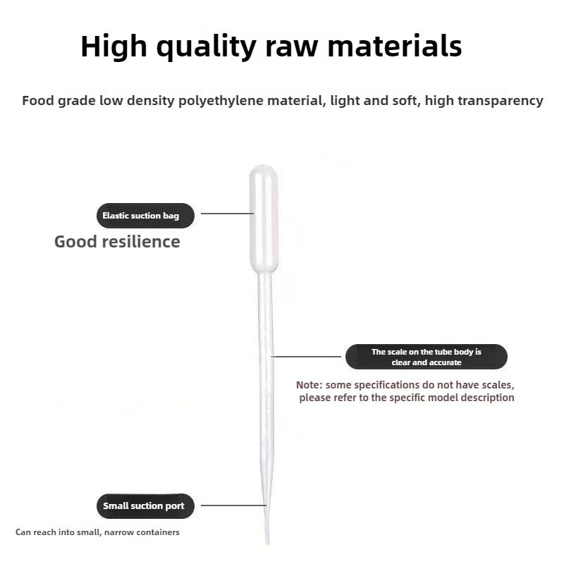 Plastic Pasteur Dropper 1ml 2ml 3ml Multi Scale Clear Pipette Experimental Sampling Tube Laboratory Tool