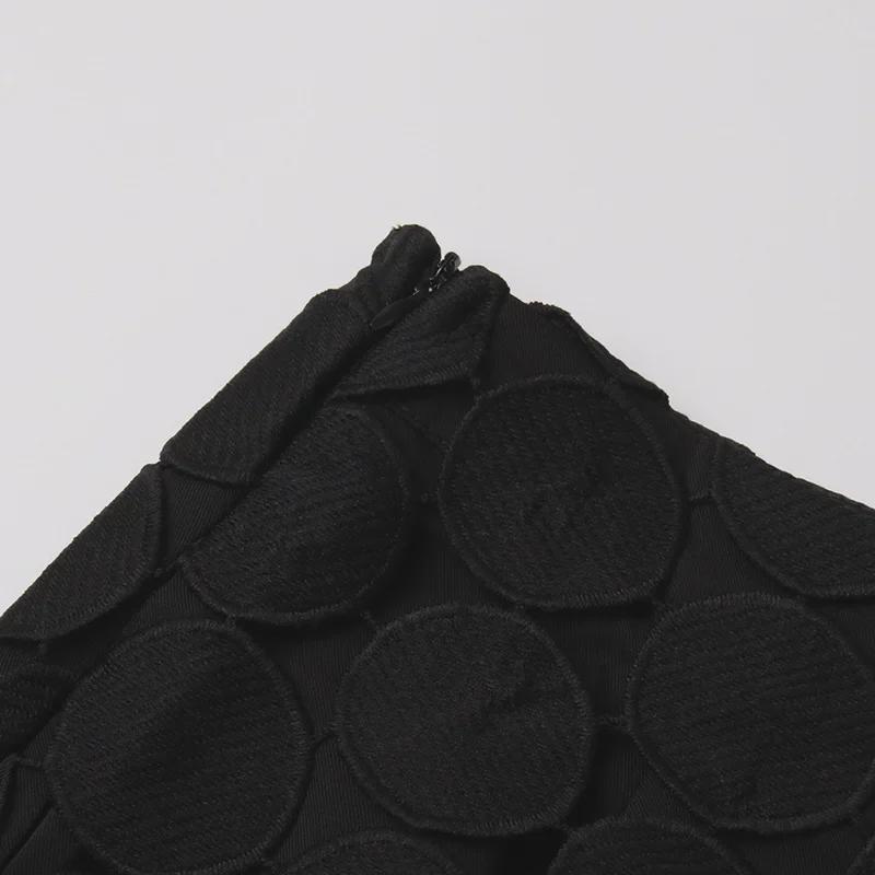 Весна 2025 года, длинная прямая юбка с вышивкой в стиле пэчворк для женщин со средней талией