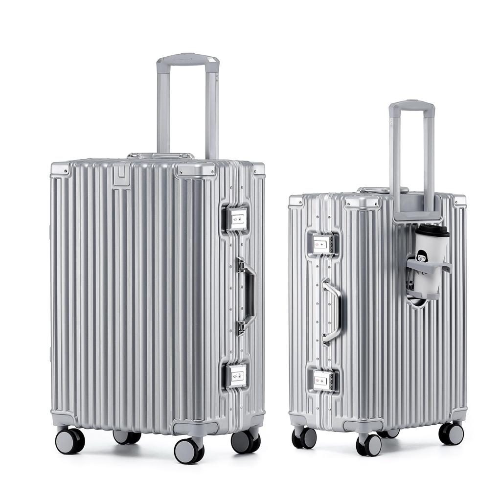 Lightweight Aluminum Frame Carry XL 7 Nights or Large Hidden Hook Silent Double Hidden Hook Comes with Cup TSA Business 90L [Spyplan] Suitcase, Type,