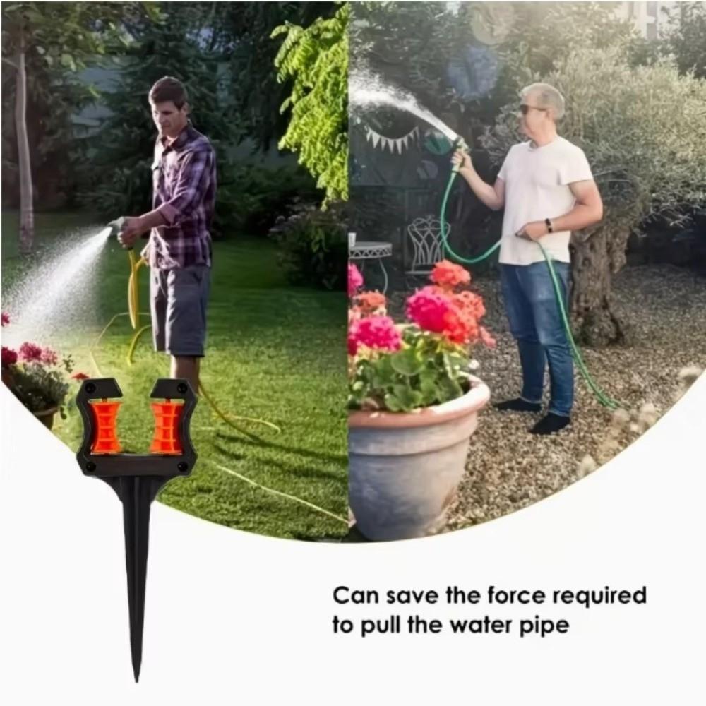 2Pcs Roller Wheel Garden Hose Guide Stake Ground Spike Lawn Hose Holder Water Pipe Guide  Flower Bed