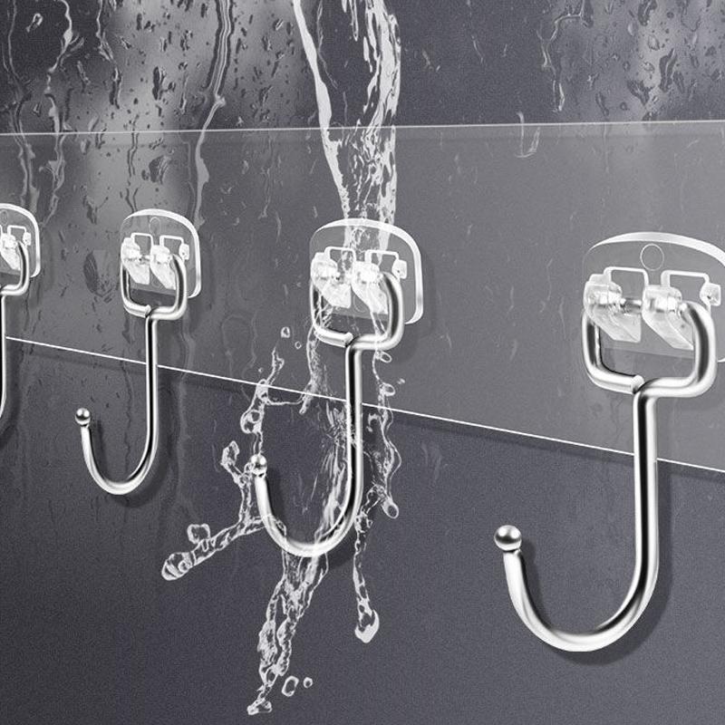 3/4/5/6 рядов прозрачных настенных крючков, прочные клеящиеся дверные настенные вешалки для кухни, ванной, полотенца, одежды, держателя ключей, органайзеров