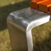 WEZHO 304 Stainless Steel Outdoor Park Bench