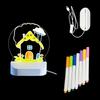 Erasable LED Drawing Board With Night Light DIY Acrylic Filled Chalkboard  Message Board