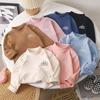 Children's Tops for Girls Autumn Turtleneck Long Sleeve T-shirts Boys Winter Warm Bottoming Shirts Sweatshirts Kids Clothing New
