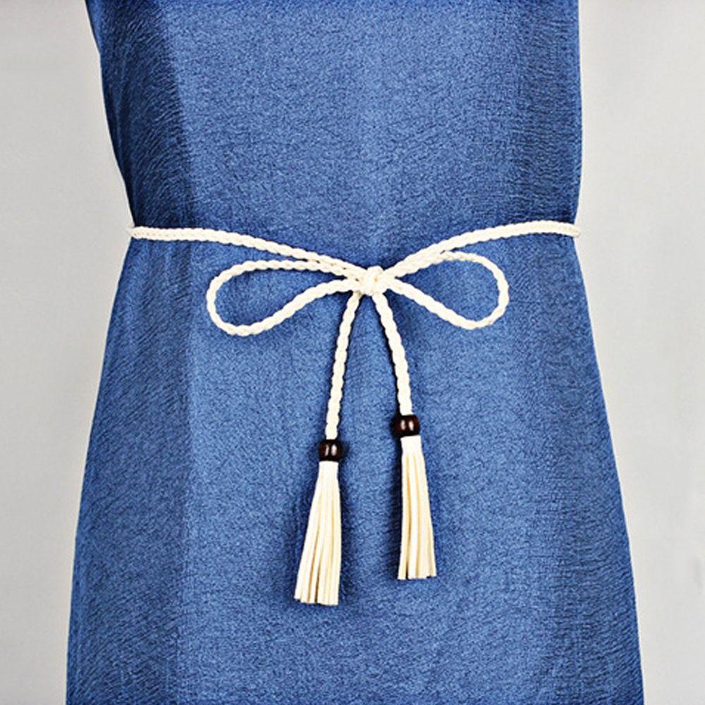 Braided Waist Chain Tassel Braided Belts Durable Tassel Belt