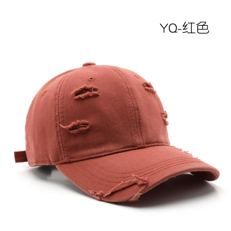 Персонализированная женская весенне-осенняя однотонная легкая washed hole cap мужская спортивная солнцезащитная бейсболка для улицы
