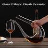 Glass U Shape Classic Decanter, Crystal Glass Home Bar 1.5L Lead-free Crystal Glass, Hand-blown Red Wine Decanters Carafe