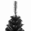 Christmas Tree with 150 LEDs and Stand Black 120 cm PVC