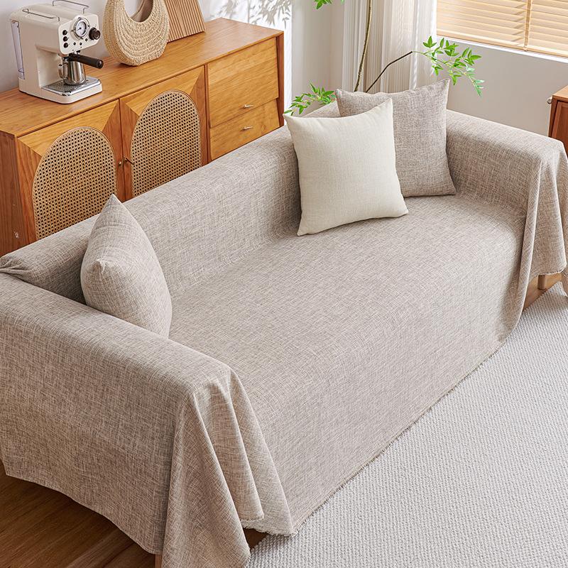 Чехол для диванного полотенца, ткань для диванной подушки, универсальный, высококачественный бамбуковый лен, полностью покрытый, универсальный чехол, одеяло