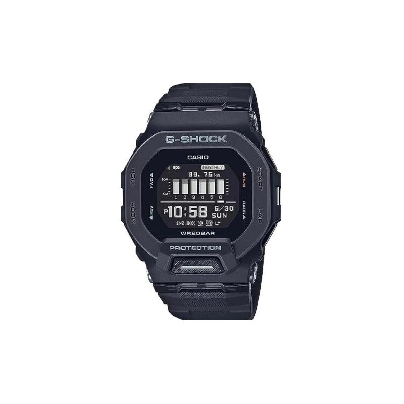 Casio Серия G-SQUAD 200 метров водонепроницаемые Кварцевые часы на ремешке из смолы мужские черный циферблат GBD-200-1DR