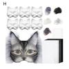 29Pcs/Set DIY Cat Face Guard Kit with Faux Fur Felt Cloth Paintable Animal Half Face Shield Halloween Carnival Role Play Masquerade Party Prop