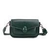 Small Square Bag Genuine Leather Crossbody Bag for Women's 2024 New Wide Shoulder Strap Genuine Leather Commuting Shoulder Bag