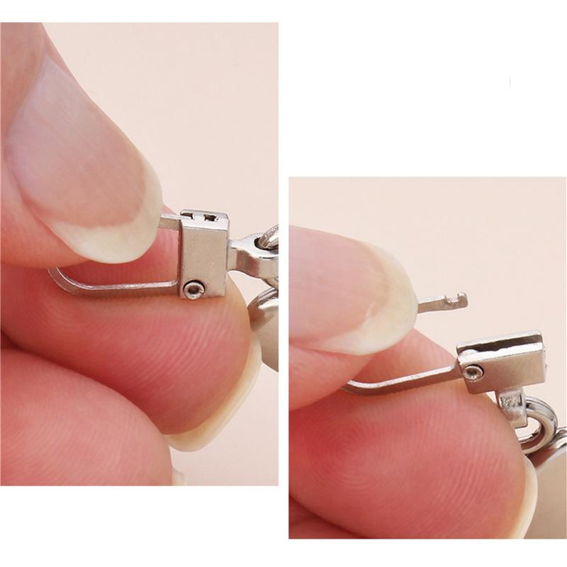 5PCS Sewing Zippers Puller Head Heart Shape Detachable Metal Zipper Slider Repair Kits for Bags Backpack Coat Zipper Pull Tab